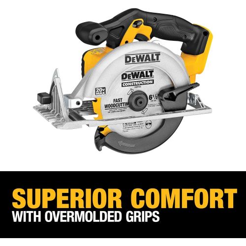  DEWALT 6-1/2-Inch 20V MAX Circular Saw, Tool Only (DCS391B) , Yellow