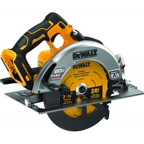  DEWALT FLEXVOLT ADVANTAGE 20V MAX* Circular Saw, 7-1/4-Inch, Cordless, Tool Only (DCS573B)