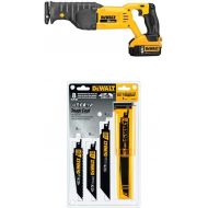 DEWALT DCS380P1 20V MAX Lithium Ion Reciprocating Saw Kit with DEWALT DWA4101 Bi-Metal 2X Reciprocating Saw Blade Set, 8-Piece