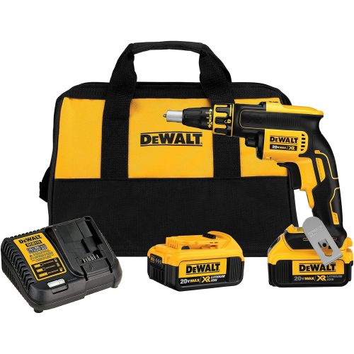  DEWALT 20V MAX* XR Drywall Screw Gun, Brushless, 4.0-Amp Hour (DCF620M2)