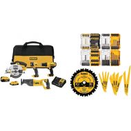 DEWALT 20V MAX Cordless Drill Combo Kit, 4-Tool with 111PC MASTER SET (DCK445D1M1 & DWA123AMQ4)