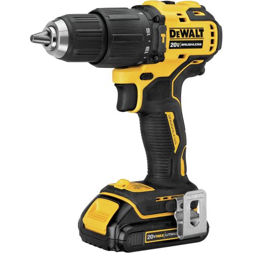  DEWALT ATOMIC 20V MAX* Hammer Drill, Cordless, Compact, 1/2-Inch, 2 Batteries (DCD709C2)