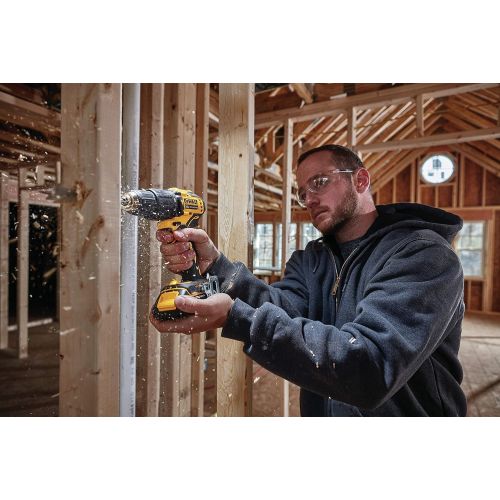  DEWALT ATOMIC 20V MAX* Hammer Drill, Cordless, Compact, 1/2-Inch, 2 Batteries (DCD709C2)