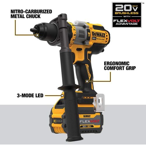  디월트 콤보키트 DEWALT DCK2100D1T1 FLEXVOLT ADVANTAGE 20V MAX Combo Kit with Hammer Drill & Impact Driver, 6.0-Ah, 2-Tool (DCK2100D1T1)