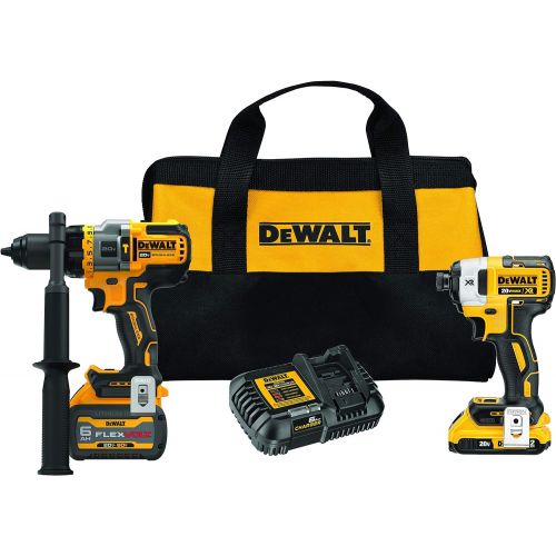  디월트 콤보키트 DEWALT DCK2100D1T1 FLEXVOLT ADVANTAGE 20V MAX Combo Kit with Hammer Drill & Impact Driver, 6.0-Ah, 2-Tool (DCK2100D1T1)