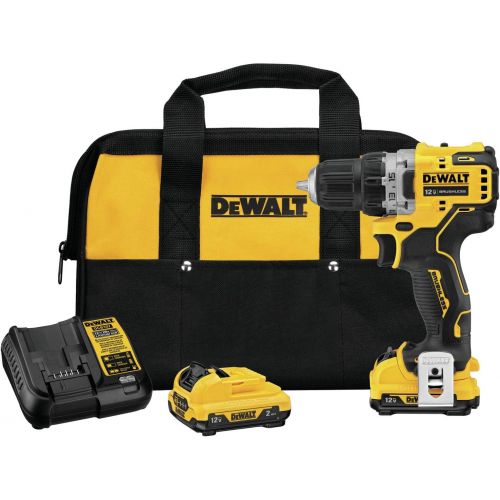  DEWALT XTREME 12V MAX* Cordless Drill / Driver Kit, 3/8-Inch (DCD701F2)