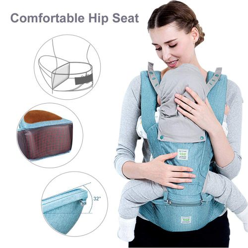  DEWEL Baby Carrier 6 in 1 Baby Sling Convertible Baby Warp Carrier for 0-36 Months Infants and Newborn Suitable...