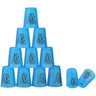 [아마존베스트]DEWEL Quick Stacks Cups, 12 PC of Sports Stacking Cups Speed Training Game(Blue)