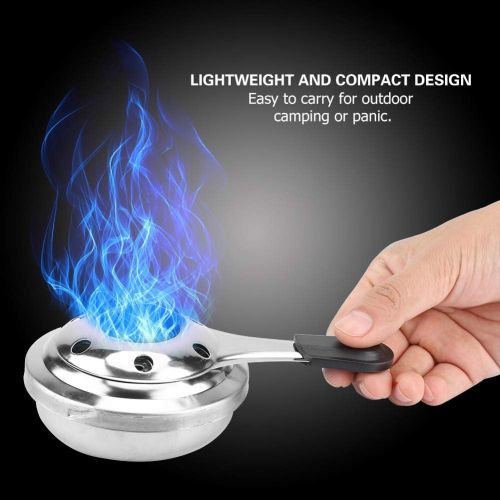  DEWIN Mini Alcohol Stove - Alcohol Stove, Portable Stainless Steel Alcohol Stove Burners for Backpacking Outdoor Camping Picnic Cooking Pot Home Restaurant