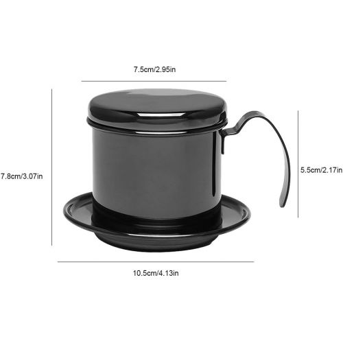  DEWIN Percolator Coffee Pot - Drip Coffee Maker, Coffee Filter,Stainless Steel Coffee Maker,Portable Drip Coffee Pot for Camping,Home, Kitchen, Office,3 Colors (Black)