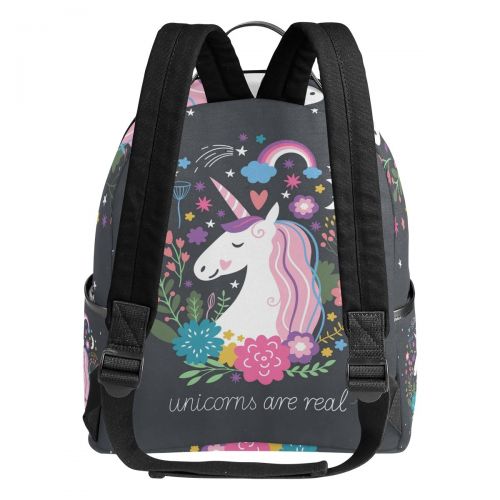  DEYYA Lightweight Unicorn School Backpack for Women Girls Teens Kids