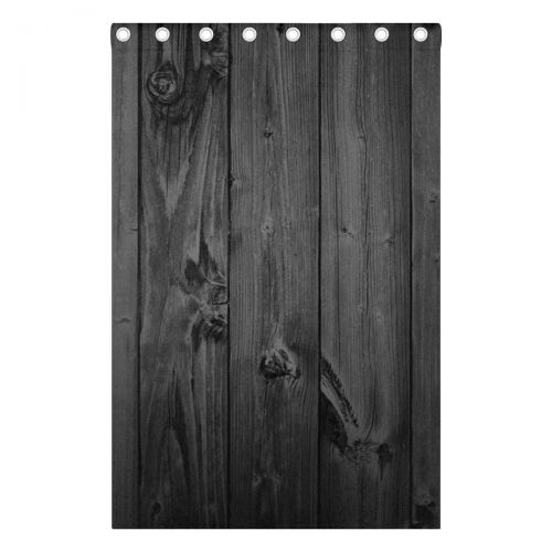  DEYYA Rustic Old Barn Wood Curtains Drapes Panels Darkening Blackout Grommet Room Divider for Patio Window Sliding Glass Door 55x84 Inches,Set of 2