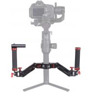 DF DIGITALFOTO DIGITALFOTO Ares Z Axis Spring Gimbal Dual Handle,Damping Detachable Dual Grip Compatible with ZHIYUN Crane 2, DJI Ronin S/SC, FEIYU AK2000/4000, Moza Air 2 and More 3 Axis Gimbal