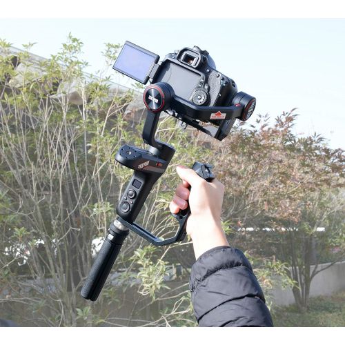  DF DIGITALFOTO Universal L Bracket Handle Gimbal Accessories,Mounting Monitor/Microphone with Bean Grip Compatible with DJI Ronin S/SC,RS2/RSC2/Zhiyun Crane V2/M/2,Moza Air 2,Feiyu