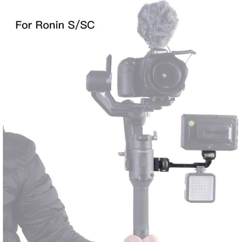  DF DIGITALFOTO Weebill S/Ronin SC Camera Monitor Mount, Extension Plate Rotatable Magic Arm with 1/4 Thread Cold Shoe Mount Compatible with DJI Ronin S/SC/RS2/RSC2/Zhiyun Crane 3/2S/Weebill S/Lab
