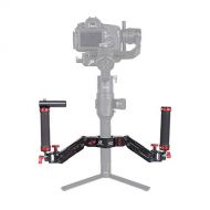 DF DIGITALFOTO DIGITALFOTO Ares Z Axis Spring Gimbal Dual Handle,Damping Detachable Dual Grip Compatible with ZHIYUN Crane 2, DJI Ronin S/SC, FEIYU AK2000/4000, Moza Air 2 and More 3 Axis Gimbal