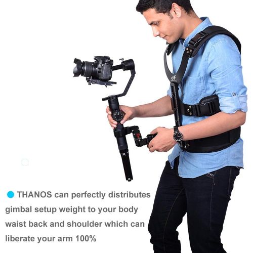  DF DIGITALFOTO Thanos 4.5-11 lbs Universal Video Camera Gimbal Support Vest Arm Stabilizer System Compatible with Ronin S DJI RS2/RSC2, Zhiyun Crane 2 Moza Air 2 Feiyu AK2000 etc