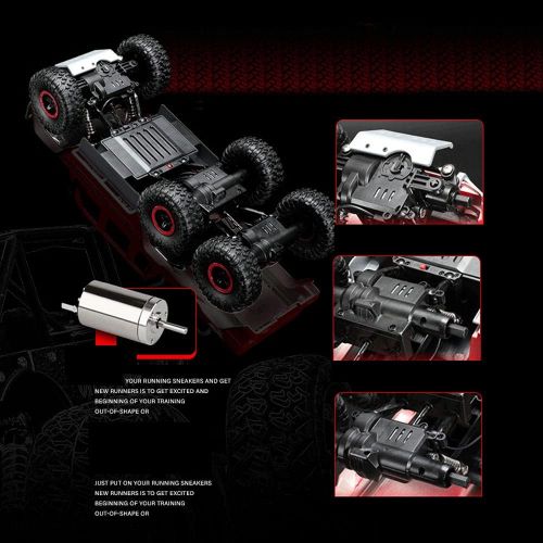  DFERGX High-Horsepower RC Off-Road Pickup Truck 6WD 45° High-Horsepower Hill Climber Electric RC Car Model Gifts for Adults and Boys Childrens Electric RC Car Christmas Toy Car