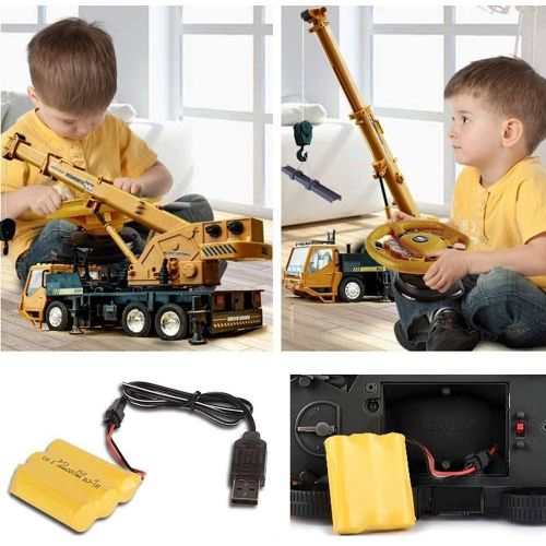  DFERGX RC Engineering Vehicle Toys Remote Control Crane Car Trucks Toys for Kids with Automatic Demonstration Toys Gifts for Age 3 4 5 6 7 8 Year Old Boys Girls