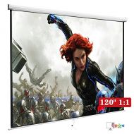 DFM 120 1:1 Manual Pull Down Projection Screen Home HD Movie ,White
