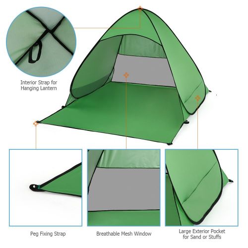  DFSURS Tents Pop Up Camping Tent Automatic Beach Tent UV Protection Lightweight Outdoor Tents Awning Beach Fishing Sun Shelter Shade