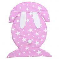 DGAIER Baby Rabbit Ear Swaddle Wrap Warm Fleece Lining Sleeping Bag Swaddling Blanket Infant Manta Bebes...
