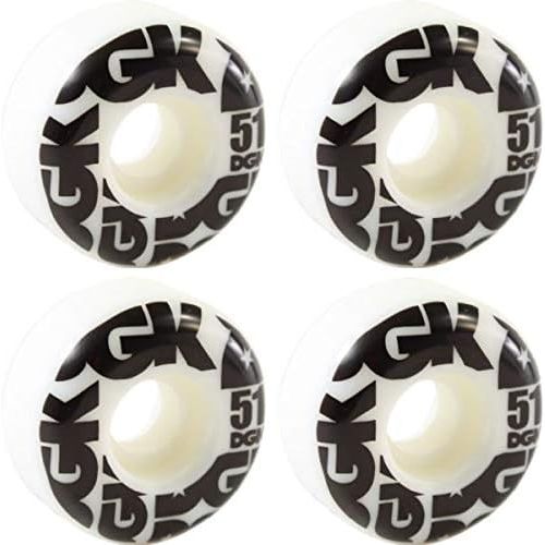  DGK Skateboards Street Formula Black/White Skateboard Wheels - 51mm 101a (Set of 4)