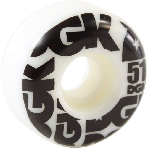  DGK Skateboards Street Formula Black/White Skateboard Wheels - 51mm 101a (Set of 4)