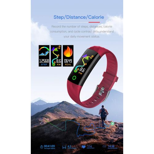  DGRTUY Smart Armband Farbbildschirm Fitness Tracker Blutdruck Herzfrequenz berwachung Smart Armband fuer Android IOS