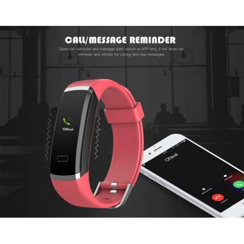  DGRTUY Smart Armband Herzfrequenzmesser Fitness Tracker Wasserdichtes Smart Armband fuer Android/iOS