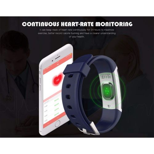  DGRTUY Intelligentes Armband wasserdichtes 24-Stunden-Herzfrequenzmessgerat Fitness-Tracker Bluetooth-Smart-Uhrwerk