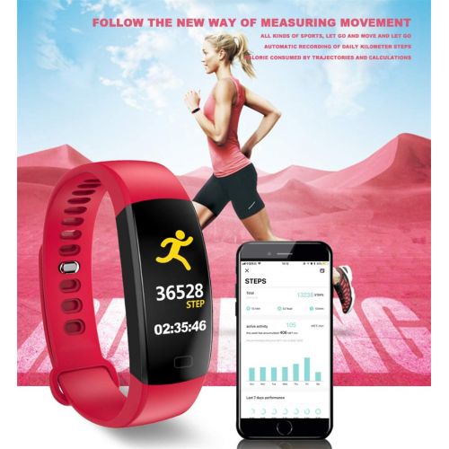  DGRTUY Fitness Armband wasserdicht Smart Armband Aktivitat Tracker Blutdruck GPS-Uhr Sauerstoffmonitor