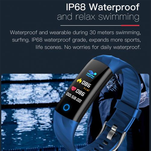  DGRTUY Sport Fitness Smart Armband Anti-Aquarell Bildschirm Herzfrequenz Blutdruck Pedometer Aktivitat Tracker