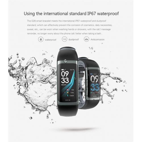  DGRTUY Smart Fitness Armband Anti-Aquarell Bildschirm Blutdruck Sauerstoff Herzfrequenz Multi-Sport-Modus Uhr