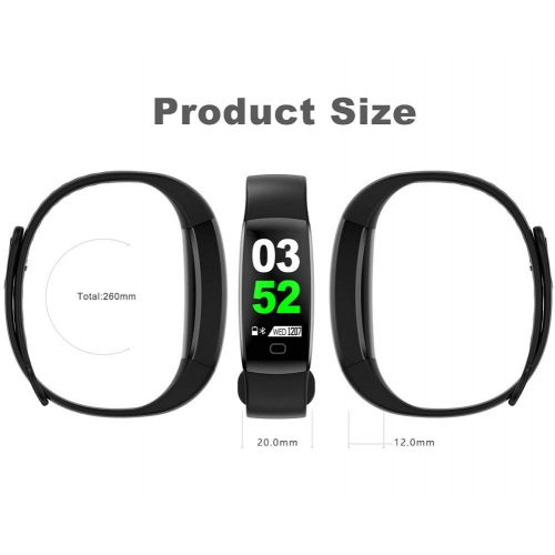  DGRTUY Smart Armband Fitness Tracker Schrittzahler Fitness mit Wecker Vibrationsarmband fuer iPhone Android
