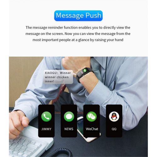 DGRTUY Smart Armband Wasserdichte Pulsuhr Gesundheit Fitness-Tracker Bluetooth Smart Watch