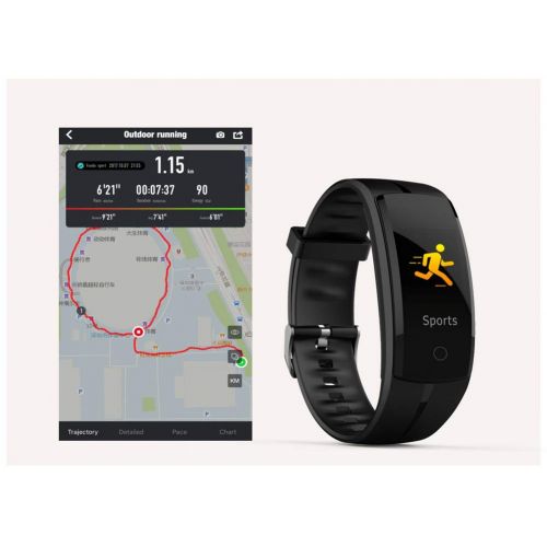  DGRTUY Smart Armband Fitness-Tracker Farbdisplay Smart Armband Pulsuhr Blutdruck Messen