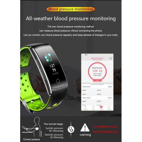  DGRTUY Smart Wristband Pulsmesser IP68 wasserdicht Smart Watch Fitness Tracker Bluetooth