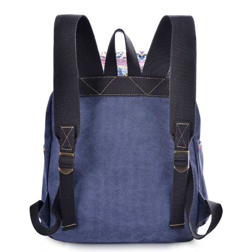  DGY Fabric Backpack School Rucksack Cute Canvas Backpack for Girls 137 blue