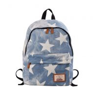 DGY College School Backpacks Girls Denim Cute Bookbags Student Rucksack School Laptop Bag Pack Super Cute for School for Teenage (light star)
