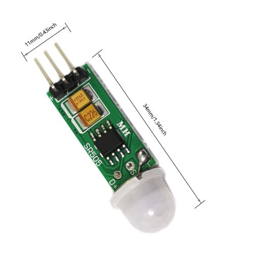  [아마존베스트]DGZZI 1PC Small Size PIR HC-SR505 Motion Sensor Precise Infrared Detector Module for Arduino