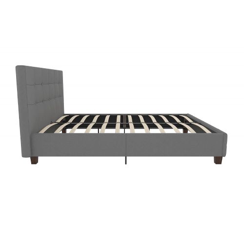  DHP 4174049 Rose Upholstered Bed, Full, Gray