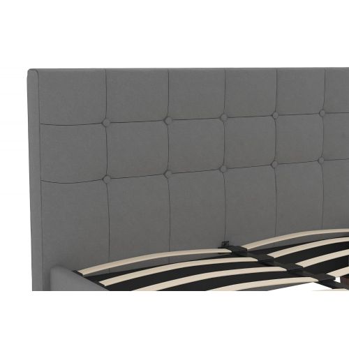  DHP 4174049 Rose Upholstered Bed, Full, Gray