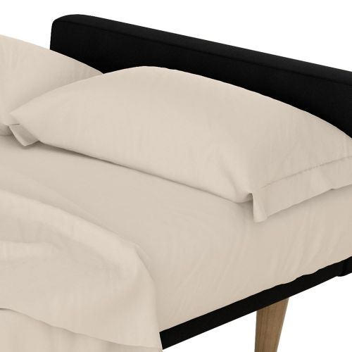  DHP Futon and Twin Sleeper Sofa Microfiber Sheet Set, Natural/Beige