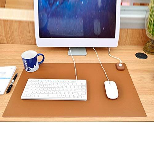  DHmart Winter Warmer Office Table Computer Mouse Pad PU Waterproof Desk Keyboard Mat Game Electric Heating Pads US Plug