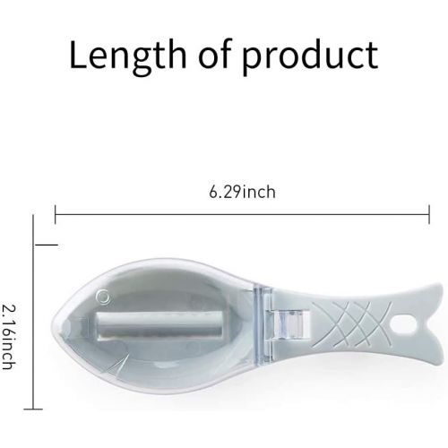  [아마존베스트]DI QIU REN Fish Scaler Brush With Lid-2Pieces Easily Remove Fish Scales-Unique Handle Design，Fast Remove Fish Skin Graters Cleaning Peeler Scaler Scraper