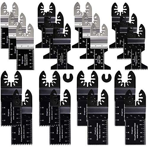  DIAGTREE 20 Metal Wood Oscillating Multitool Quick Release Saw Blades Compatible with Fein Multimaster Porter Cable Black & Decker Bosch Dremel Craftsman Ridgid Ryobi Makita Milwau