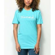 DIAMOND SUPPLY Diamond Supply Co. OG Script Turquoise T-Shirt