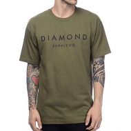 DIAMOND SUPPLY Diamond Supply Co Stone Cut Military Green T-Shirt