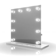 DIAMOND X COLLECTION Diamond X Hollywood Makeup Vanity Mirror with Daylight Dimmable LED k89sCW